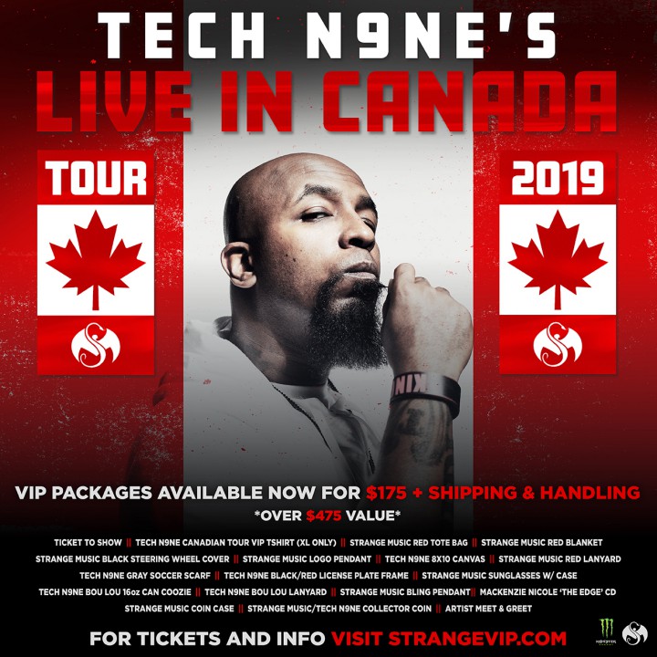 Tech N9ne's Live in Canada Tour 2019