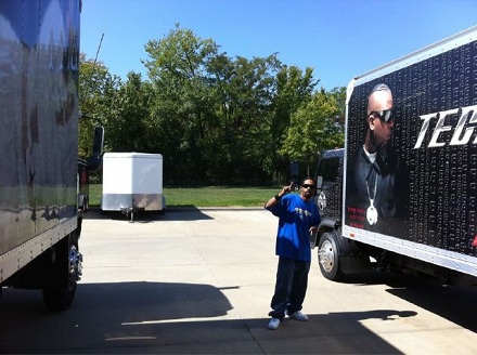 Young Bleed Poses With Strange Music Trucks