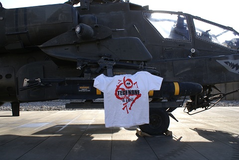 All 6's And 7's Shirt On Helicopter