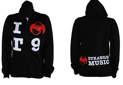 Tech N9ne Ladies Black T9 Zip Up Hoodie