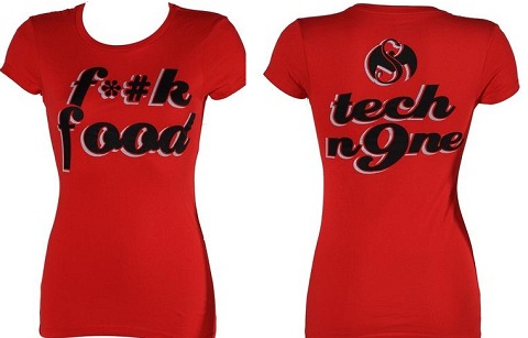 Tech N9ne - Ladies Red F**k Food Shirt