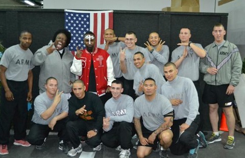 Tech N9ne And Krizz Kaliko With Troops In Bahrain