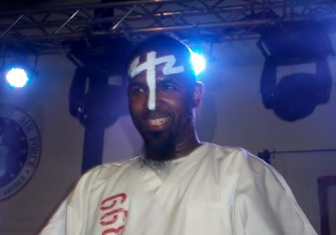Tech N9ne On Stage At Camp Buehring