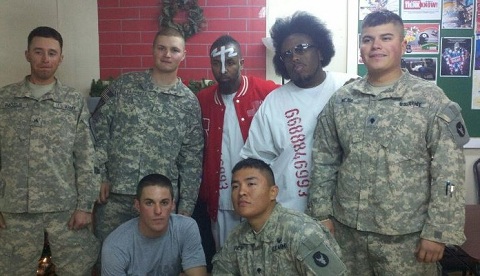 Tech N9ne And Krizz Kaliko Meet With Soldiers In Kuwait
