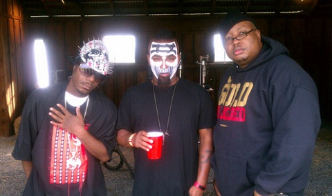 Tech N9ne On Set Of 'Zombie' With E-40 And Brotha Lynch Hung