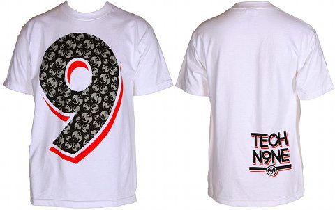 Tech N9ne White Pattern 9 T-Shirt