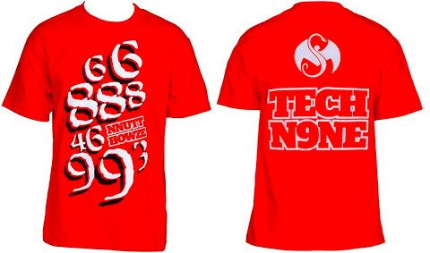 Tech N9ne - Red Nnutthowze T-Shirt