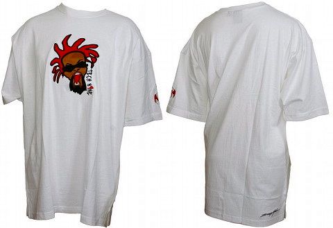 Tech N9ne - White Embroidered Face T-Shirt