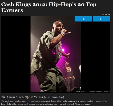 Tech N9ne On Forbes Cash Kings 2012