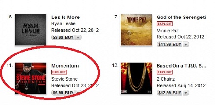 Stevie Stone's Momentum At 11 On iTunes