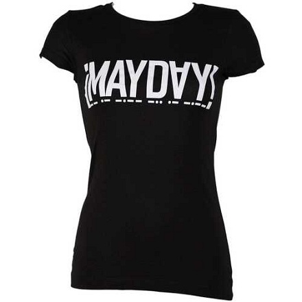 MayDay - Ladies Black T-Shirt Logo