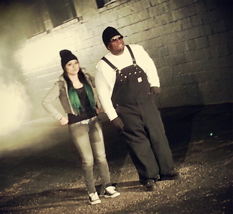 Krizz Kaliko And Snow Tha Product On Set For "Damage"