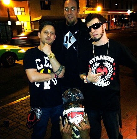 Director Justin Marmorstein, Strange Music Vice President Dave Wiener and CES Cru