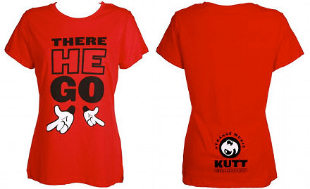 Kutt Calhoun - Ladies Red There He Go T-Shirt