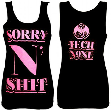 Tech N9ne - Ladies Black Sorry N Shit T-Shirt