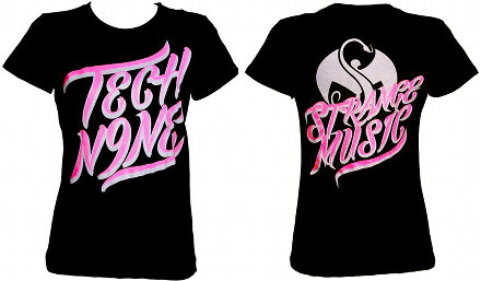 Tech N9ne - Ladies Black With Pink Script T-Shirt