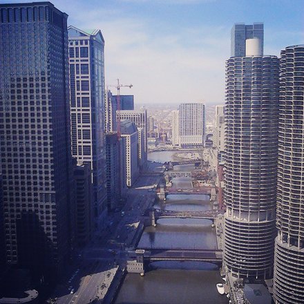 View From CES's Hotel Room, Downtown Chicago