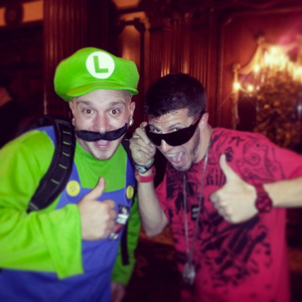 Ubiquitous and Fan Dressed As Luigi