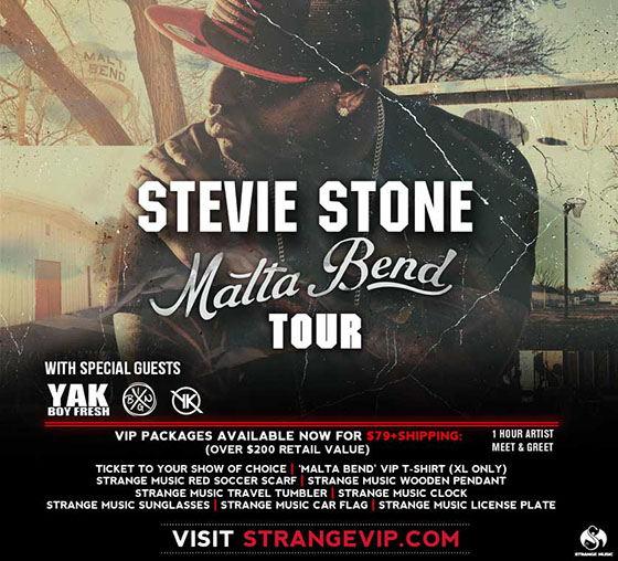 Stevie Stone Malta Bend Tour Tickets And VIP Packages NOW AVAILABLE!